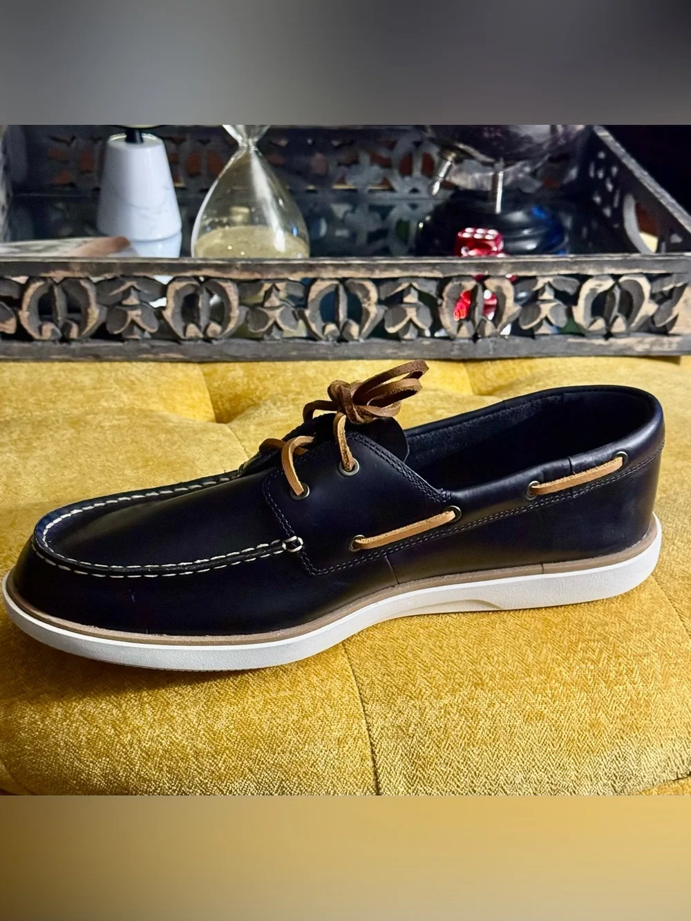 Cole Haan Men’s Grandpro Windward Boat Shoe, Size 12M (Midnight Blue)